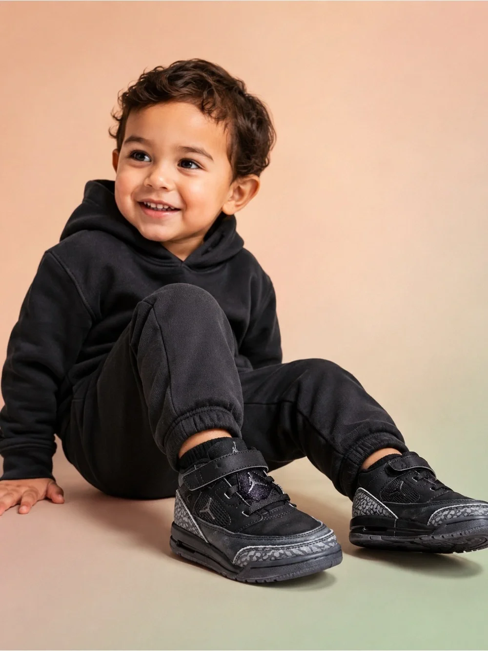 Jordan Spizike Low Black Cat Toddler 9C Black Anthracite FQ3952-001